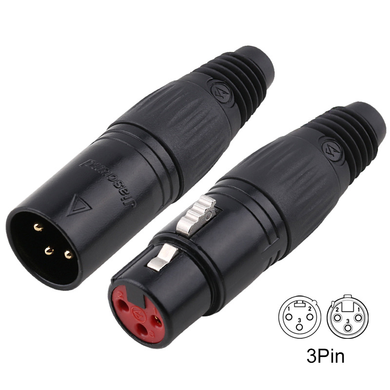 Female And Male DMX XLR Connectors Female And Male DMX XLR Connectors